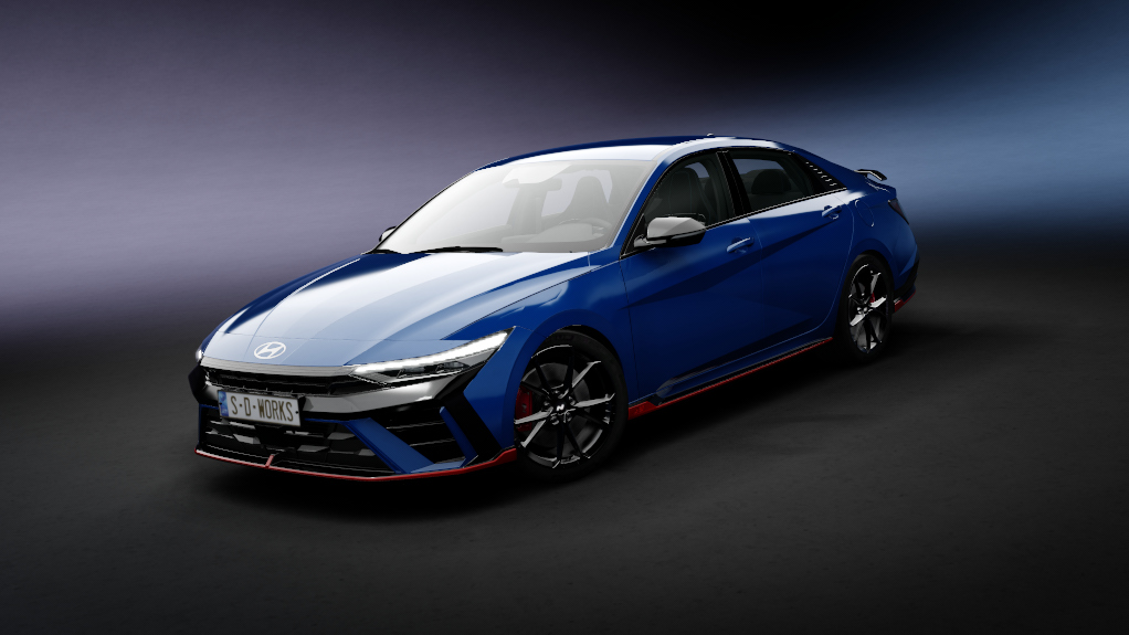 Hyundai Elantra N Tuned, skin Intense_Blue_Pearl