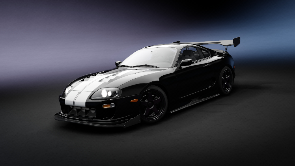 Toyota Supra MKIV Tuned LHD, skin 11_black_stripe